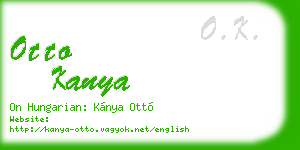 otto kanya business card