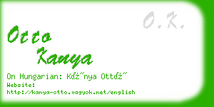 otto kanya business card